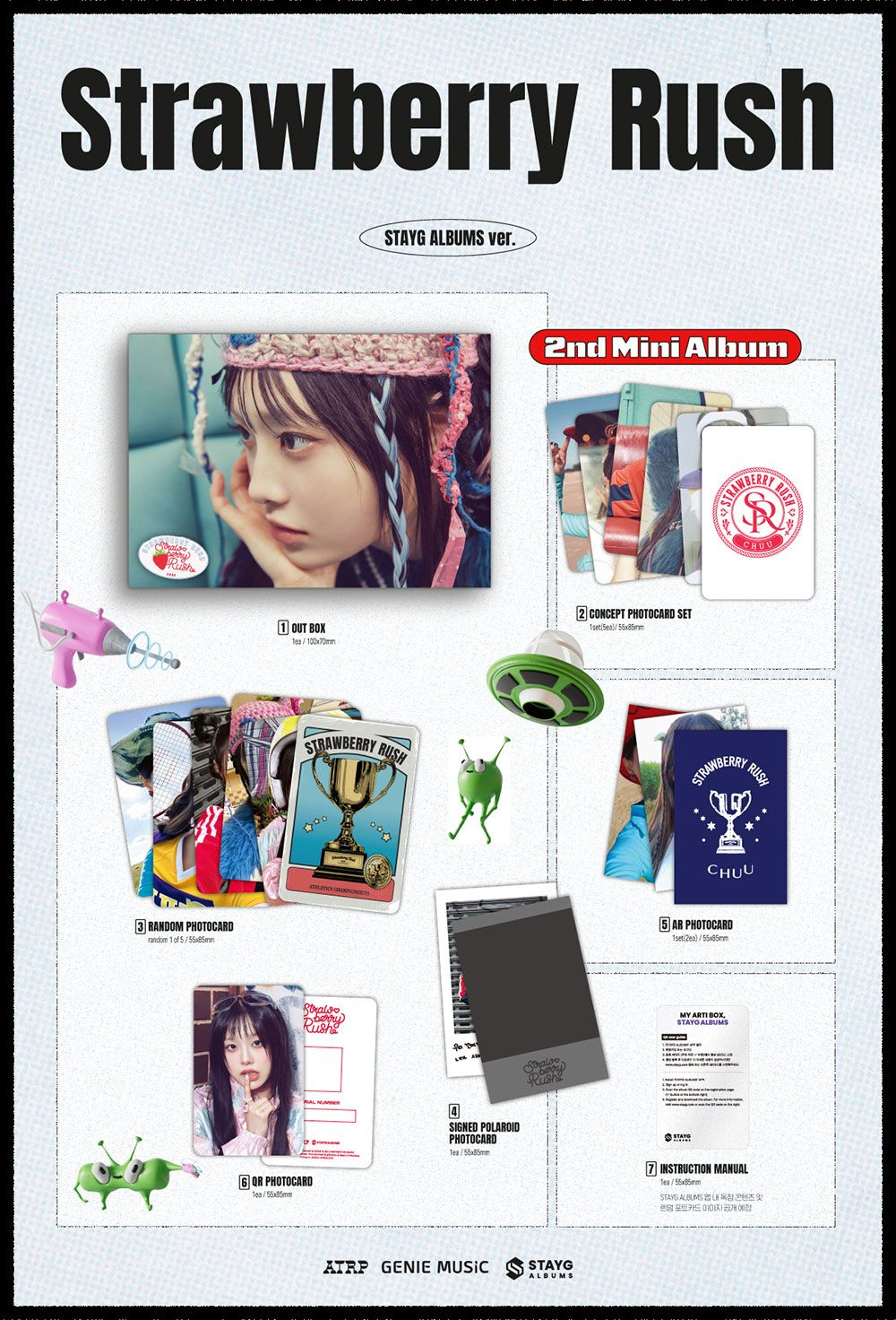 Альбом CHUU - STRAWBERRY RUSH 2nd Mini Album STAYG ALBUM Version