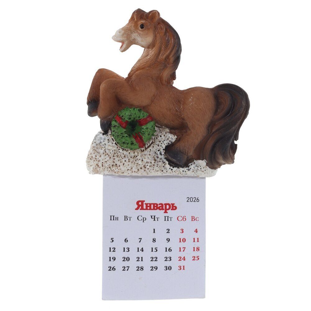 GAEM Магнит "Лошадка" с календарем", L6 W1,5 H11 см, 2в.