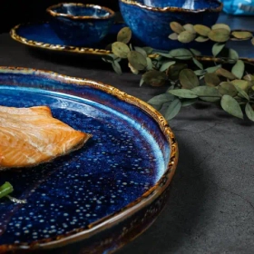 Тарелка с бортом 26*2,7 см,фарфор,серия "Aqua Blue" P.L.