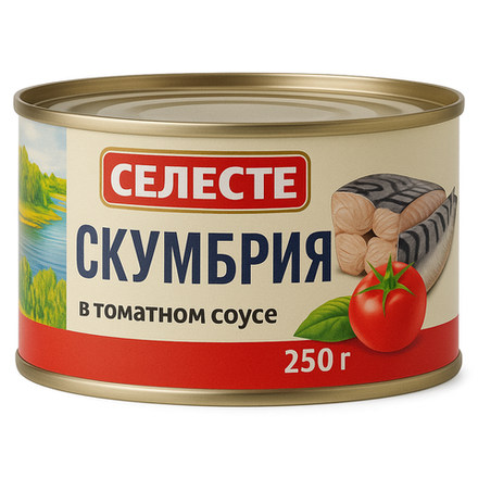 Скумбрия в томатном соусе Селесте 250 гр