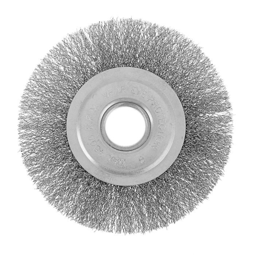 Щетка для ушм плоская 150 мм посадка 22,2мм.кручен. провол.0,5мм (74634)