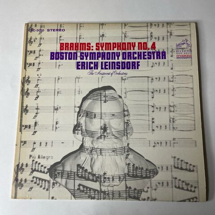 Винтажная виниловая пластинка LP Brahms Брамс Boston Symphony Orchestra, Erich Leinsdorf Симофния Symphony No. 4 In E Minor (США 1968)