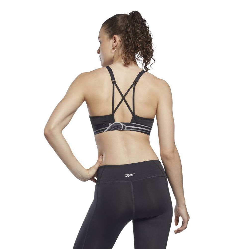 Теннисный бюстгальтер Reebok TS Lux Strappy Bra - Black