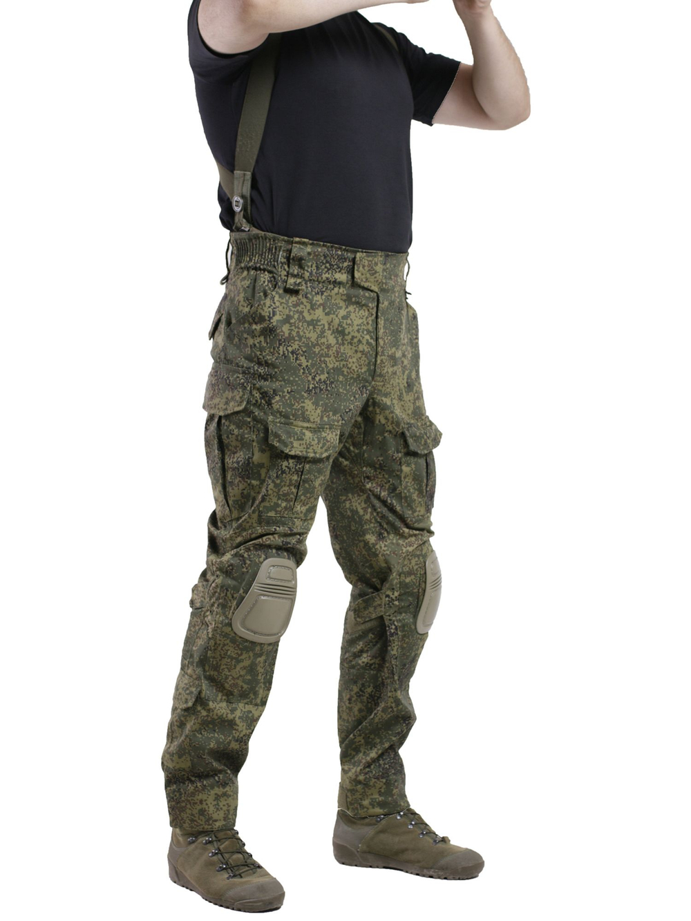 Брюки боевые Барс Гром (Пиксель Цифра РФ Елка) 58/5 (182) / Брюки тактические с наколенниками/