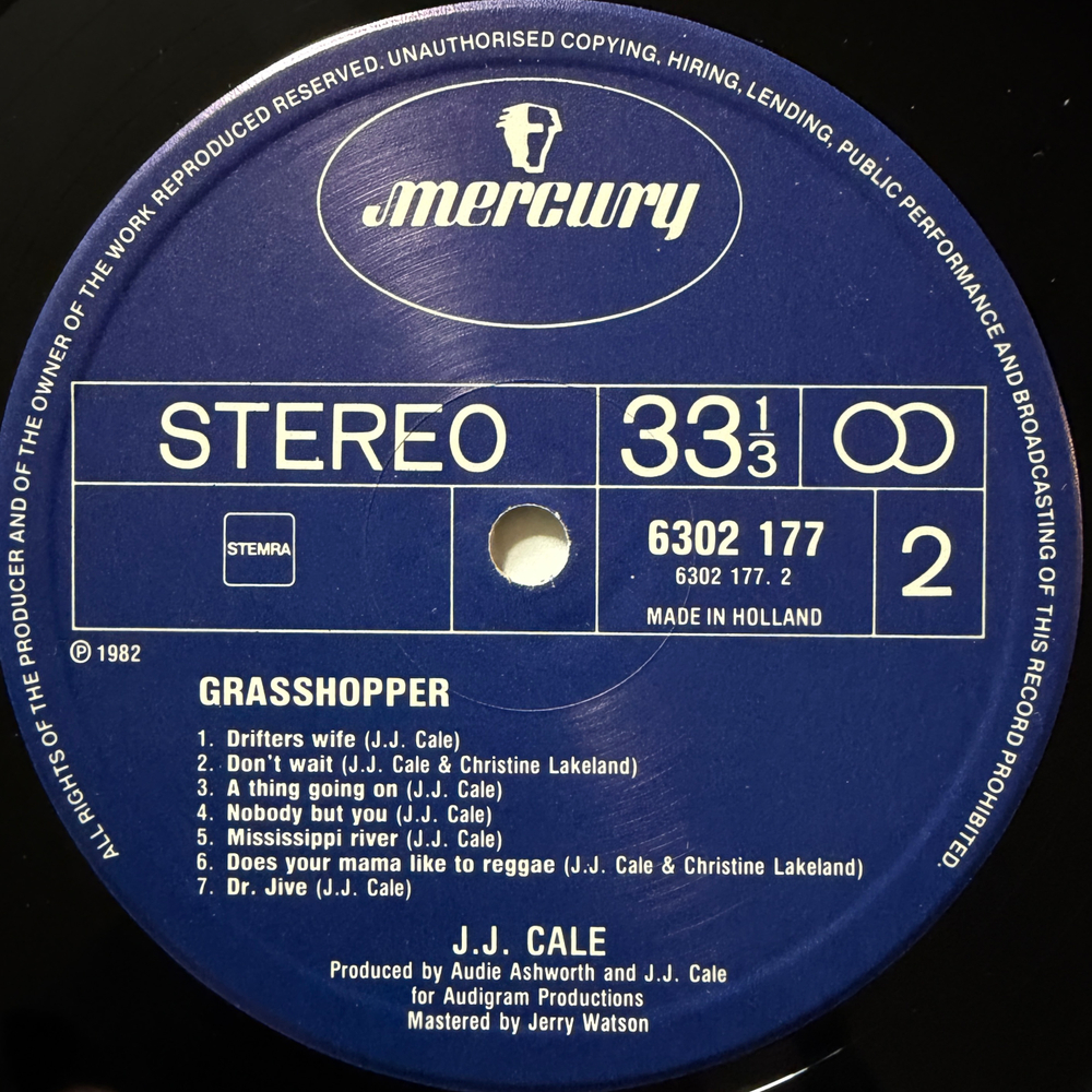 J.J. Cale ‎– Grasshopper (Голландия 1982г.) Т