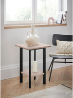 Дизайнерский столик-консоль Виби из дуба, 40х40 см