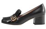 GUCCI Gucci round headgear square Heel high heels Women's Black