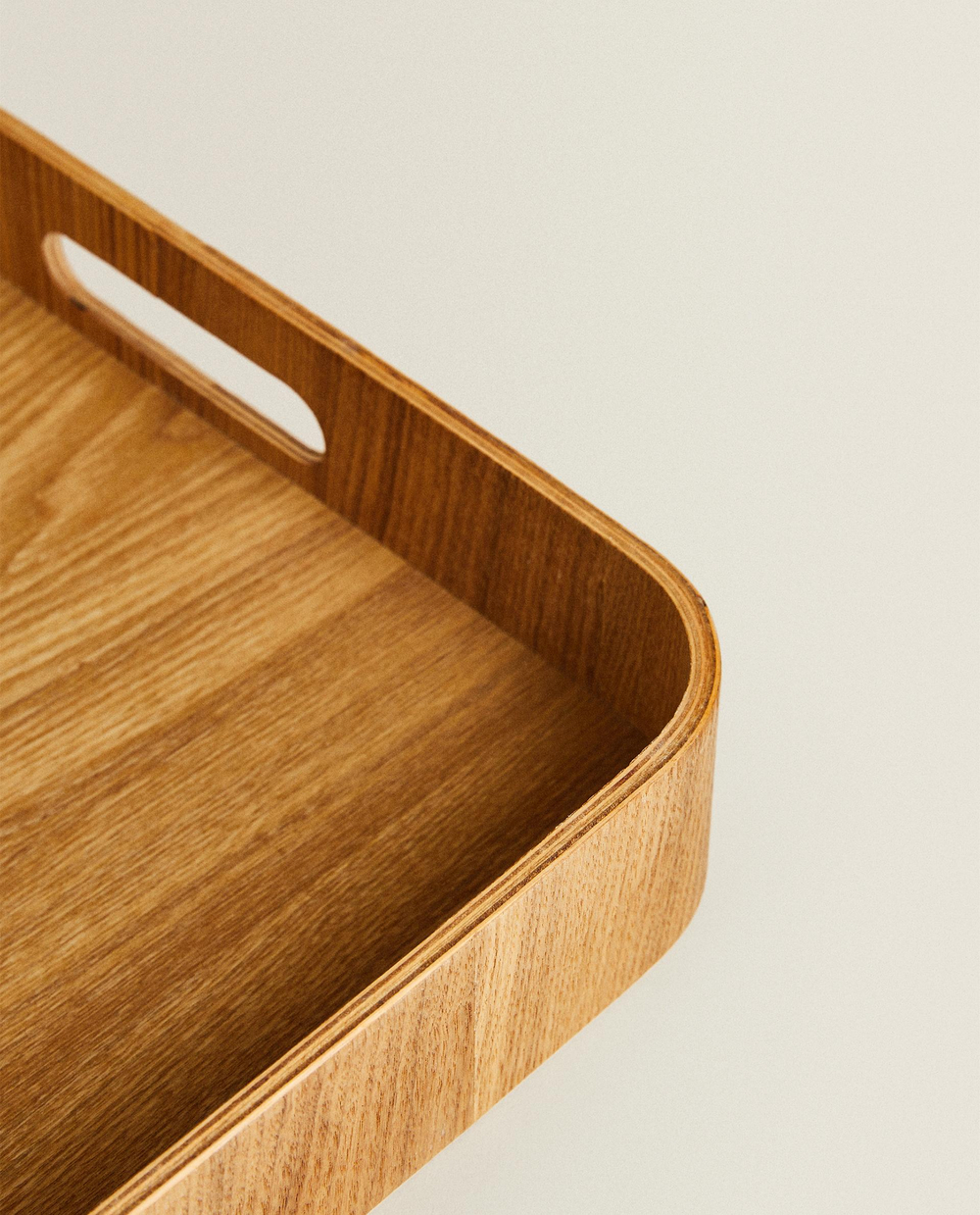 Zara Home Поднос из дерева, цвет бежевый, 45 см