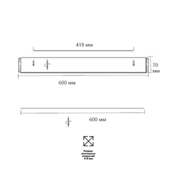 7722/100L PIKO LED SN 564 Светильник металл/пластик/стекло/белый/золотой LED 100Вт 3000-6000K D600 IP20 пульт ДУ FELICE