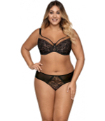 Трусики-слипы с кружевной вставкой (Размер: L) (Цвет: черный)