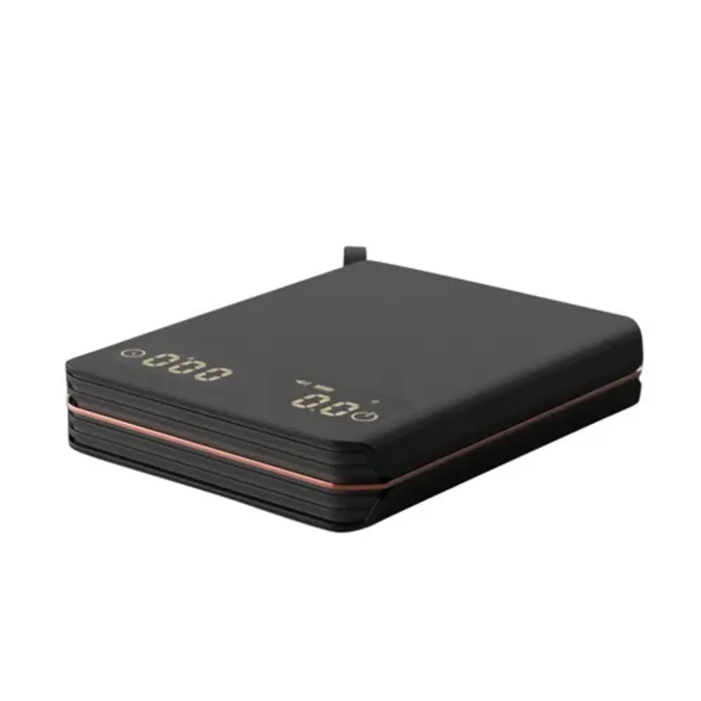 Весы кофейные портативные серые 0,1-2000гр 9*10,2 см h2 см USB зарядка P.L. Barbossa