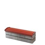 Парапет полимеркомпозитный Monblan 130мм (0,5 кирпич) красный