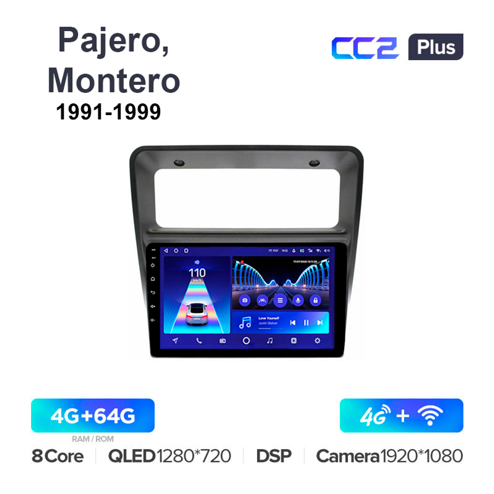 Teyes CC2 Plus 9"для Mitsubishi Pajero, Montero 1991-1999