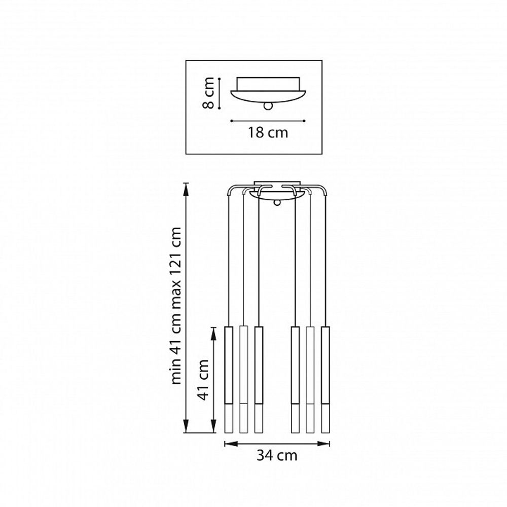 Подвесная люстра Lightstar Tubo L8T747133