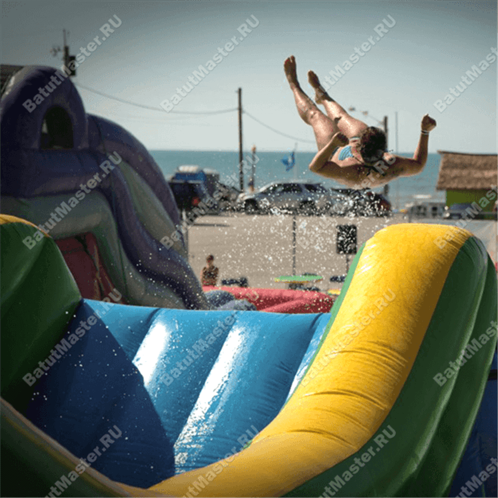Надувная водная горка «Большой трамплин» 15*8*9 м