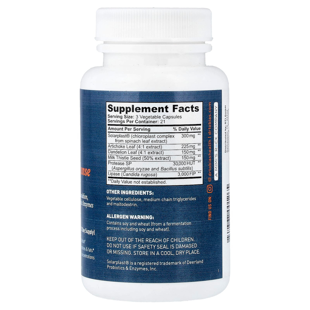 Dr. Tobias, Liver 21 Day Cleanse, 63 вегетарианские капсулы