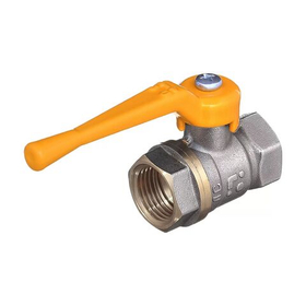 Кран шаровой никелированный 11Б27п Ду15-50 вр/вр, газ, рычаг, БАЗ