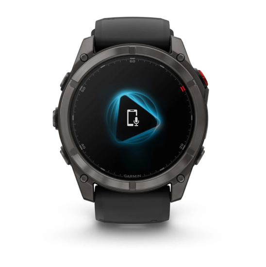 Умные часы Garmin Fenix 8 PRO, 47 мм, AMOLED, Sapphire, Titanium with Graphite/Black Silicone Band