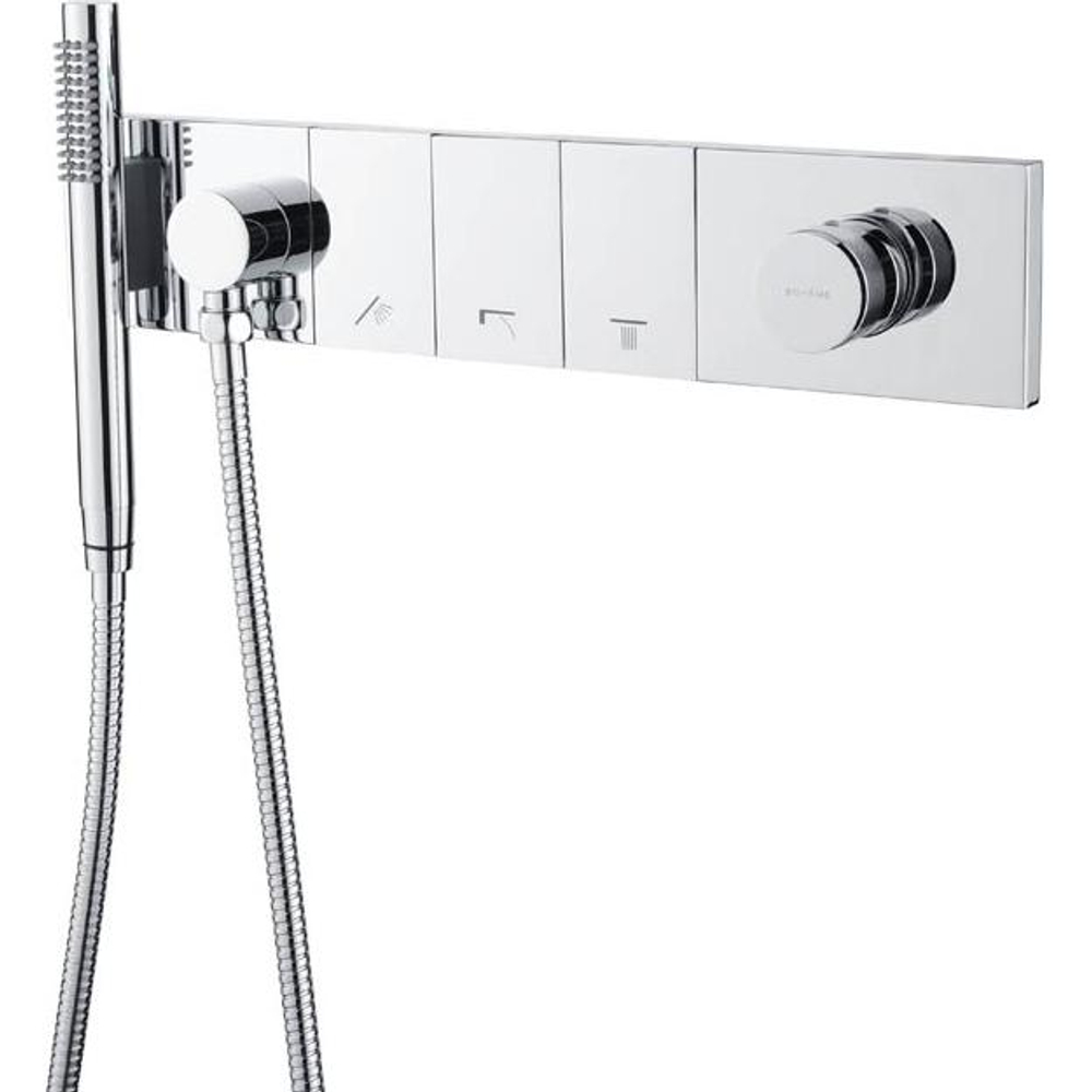 Встраиваемый смеситель для душа и ванны Boheme ZODIAC 132-SYS-CR с ручным душем, CHROME