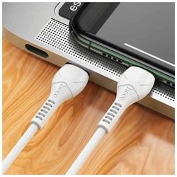 Кабель USB - микро USB HOCO X37 Cool power, 1м, 2.1A, белый