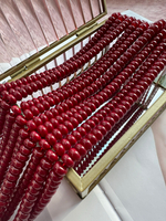 "Жемчуг" 8мм, "Майорка. Имитация", рондель (винный цвет)