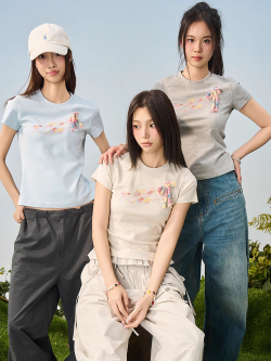 Женская футболка HARSHandCRUEL WMNS "Flowers" Crop Tee