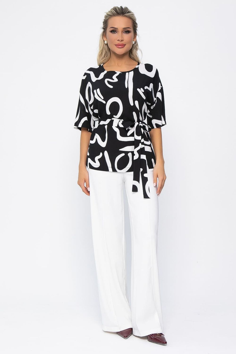 Блуза Аделаида (черная) Б13599-25М LT Collection