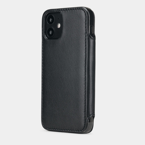 Чехол Benoit для iPhone 12 Mini из натуральной кожи теленка, черного цвета