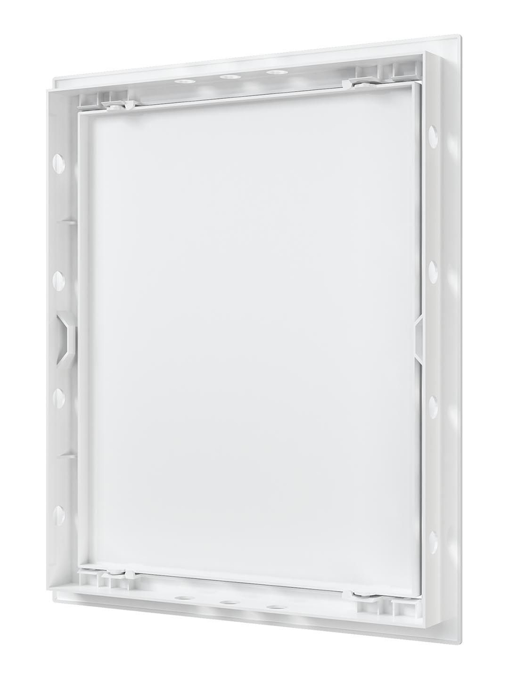 Люк ревизионный Л фланец 246х296 нажимной 268х318 пластик EVECS