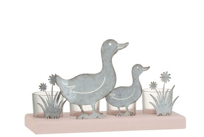 Подсвечник "Утки" 25x15x9см