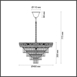 Подвесная люстра Lumion 5233/8