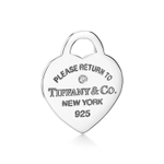 Браслет из серебра с розовой эмалью и бриллиантом, Tiffany 🩷 В наличии