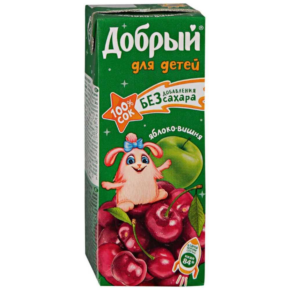 Детский сок "Яблоко-Вишня" 0,2 л. (27 шт. в упаковке)