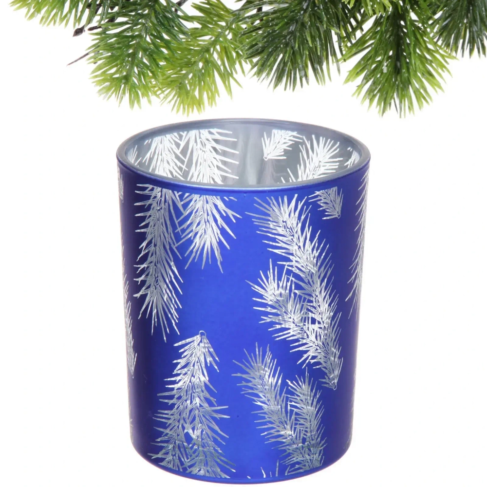 Подсвечник «Волшебная ветвь» 10*12,5 см, Синий