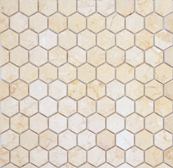 Мозаика из натурального камня LeeDo - Caramelle: Botticino MAT hex 18x30x6 мм