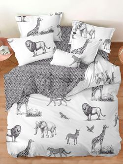 Пододеяльник поплин Сказка "Бонго/Бонго (компаньон)" 1,5-спальный на молнии 145x205 см