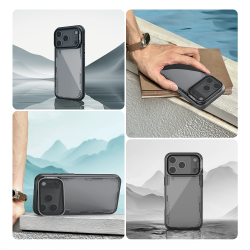 Чехол тонированный прозрачный от Nillkin на iPhone 17 Pro, серия Iceblade Prop Case (версия с прозрачной крышкой объектива)