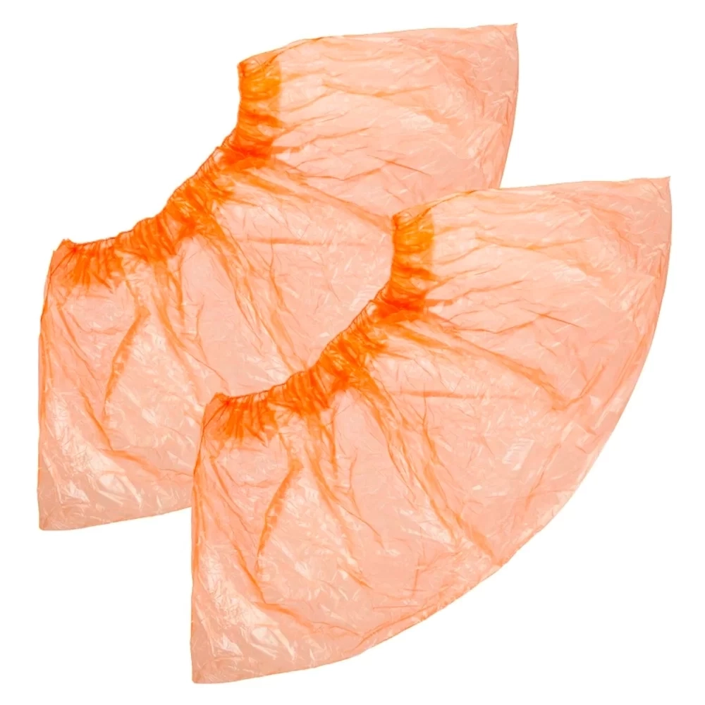 Бахилы гладкие 20 мкм оранжевые ДЕТСКИЕ (50пар/уп)