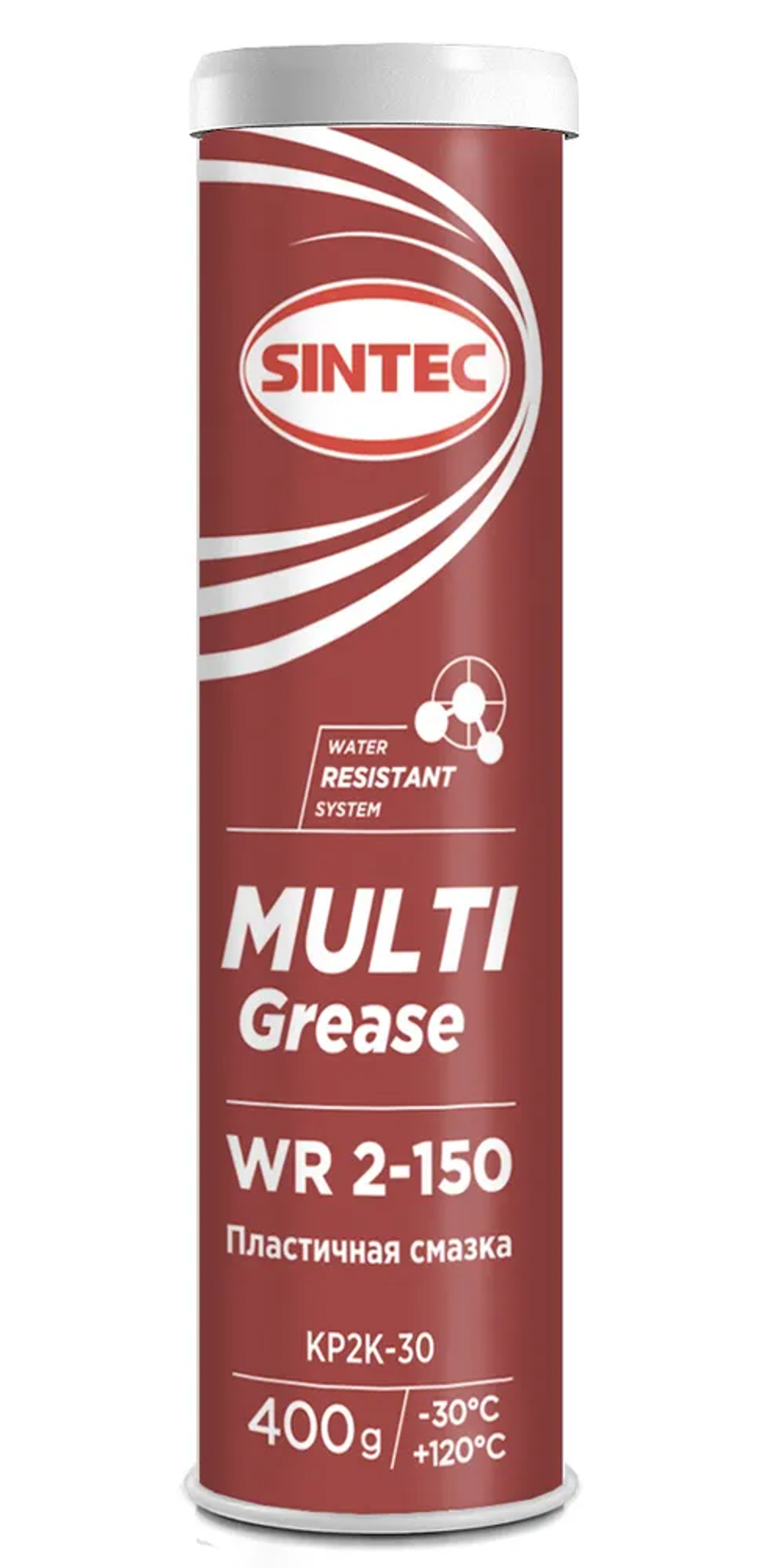 Смазка литиево-кальциевая Sintec Multi Grease WR 2-150, водостойкая, красная, туба, 400 г