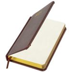 Ежедневник датированный 2025 МАЛЫЙ ФОРМАТ 100х150 мм А6, BRAUBERG "Iguana", под кожу, коричневый, 115743