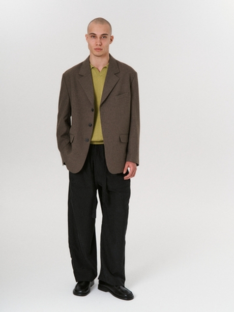 Однобортный пиджак цвета хаки Fleur