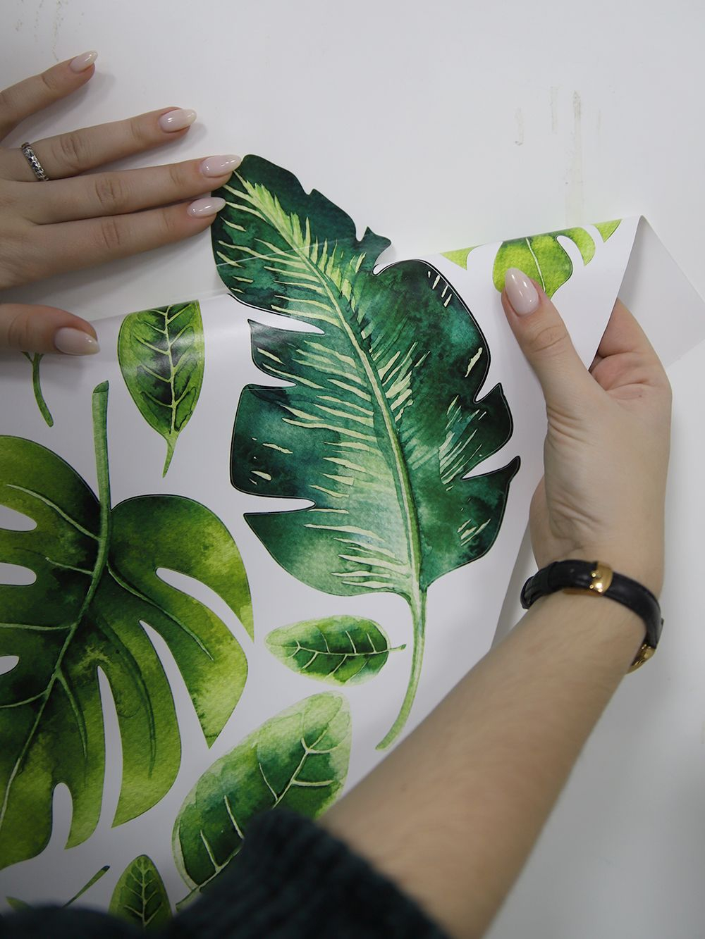 Интерьерные виниловые наклейки большие воздушные шары на стены в детскую, дома, облака, пейзаж