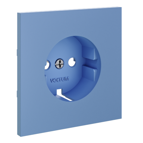 Накладка для розетки с заземлением, (деним) Voltum S70 VLS000615