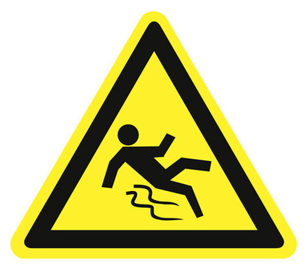 Знак на пластике W-28 "Осторожно. Скользко"