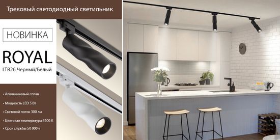 Новинка! Трековые светодиодные светильники Royal 5W 4200K. От компании Elektrostandard!