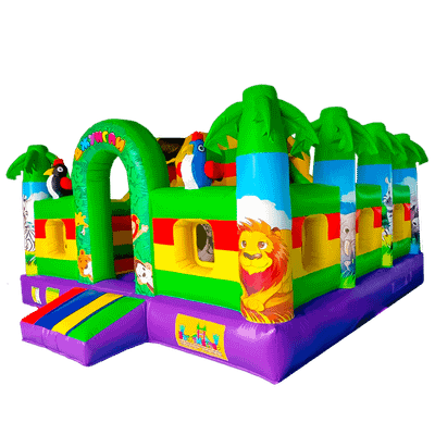 Коммерческий надувной батут «Сафари-джунгли», 5x5x3 м