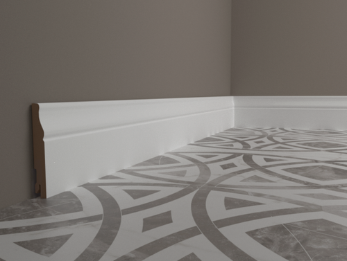 Плинтус МДФ ламинированный Лука Пл 100-2МДФ.2400.24016 белый 16x100х2400 мм