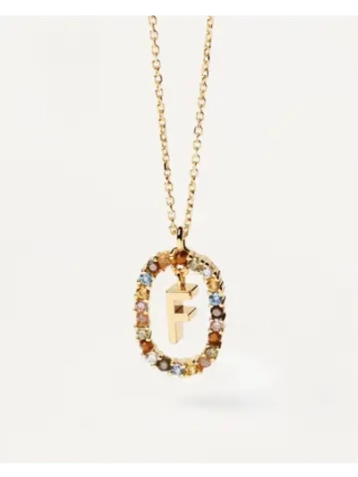 Колье женское Буква F