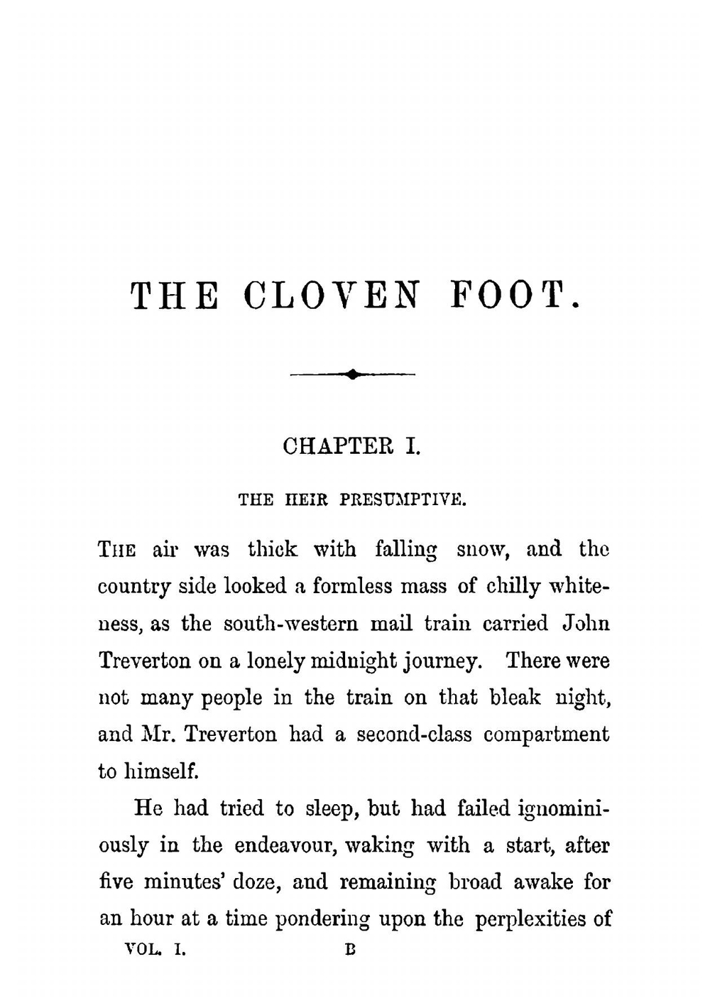 The cloven foot: a novel. Volume 1 | M. E. Braddon