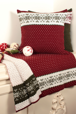 Элитный плед -покрывало Norway бордовый от Luxberry